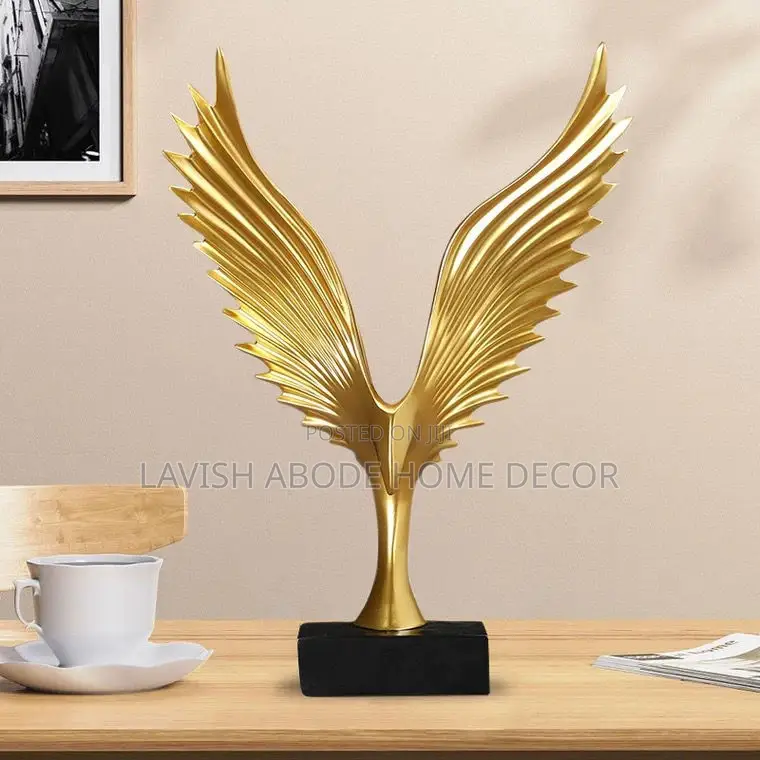Eagle Wings Sculpture Gold Decor for House and Office Gift
