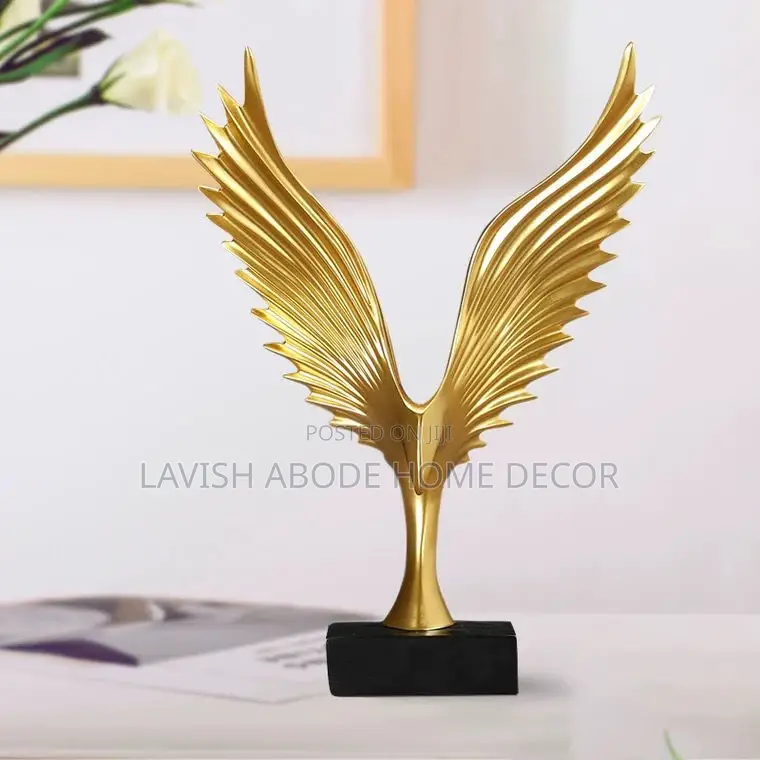 Eagle Wings Sculpture Gold Decor for House and Office Gift
