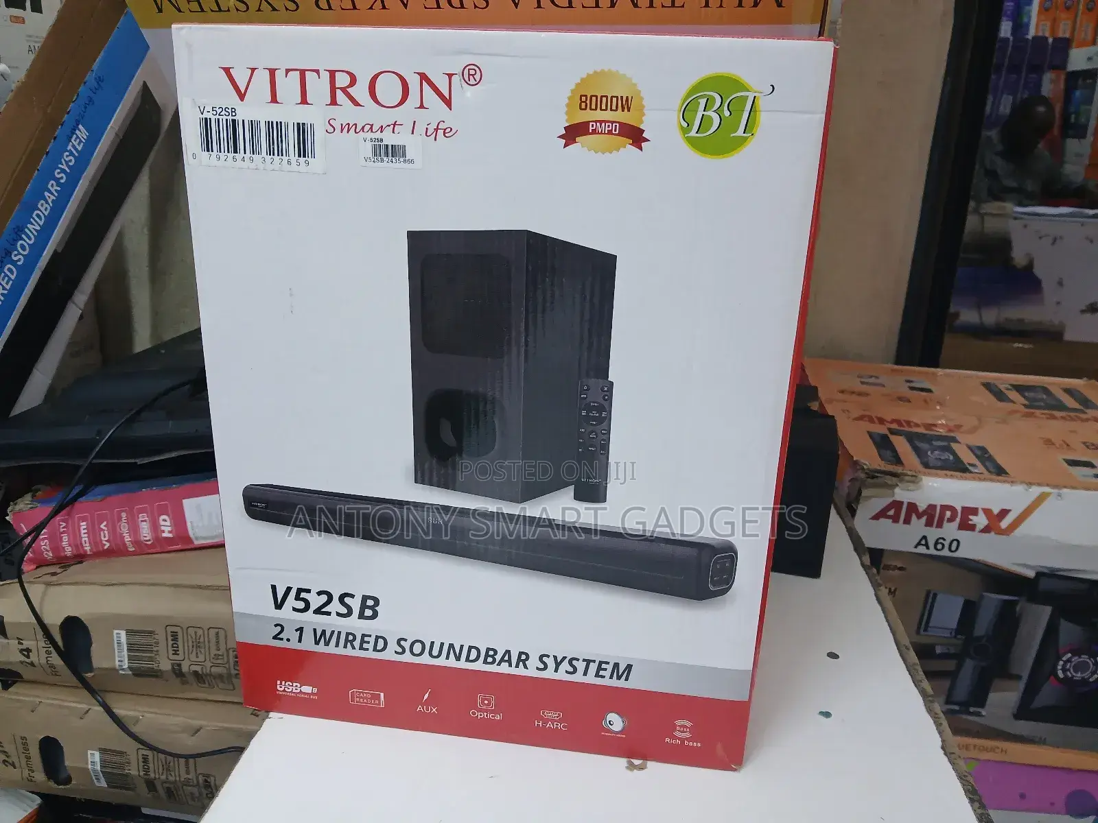 Vitron V52sb Soundbar System 8000w Deep Bass