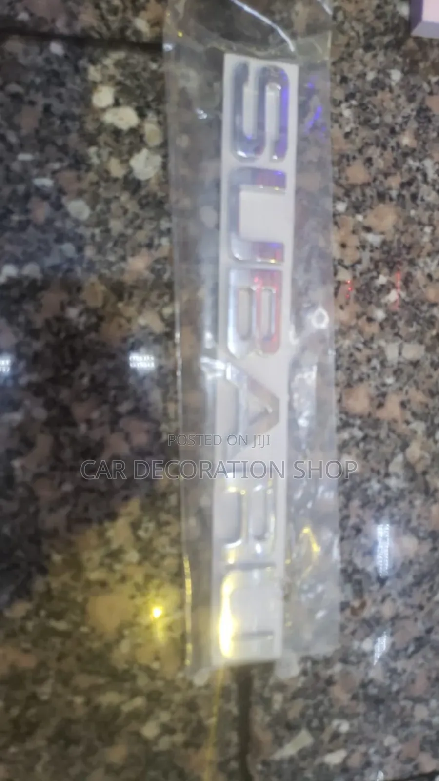 Chrome Subaru Letter Badge