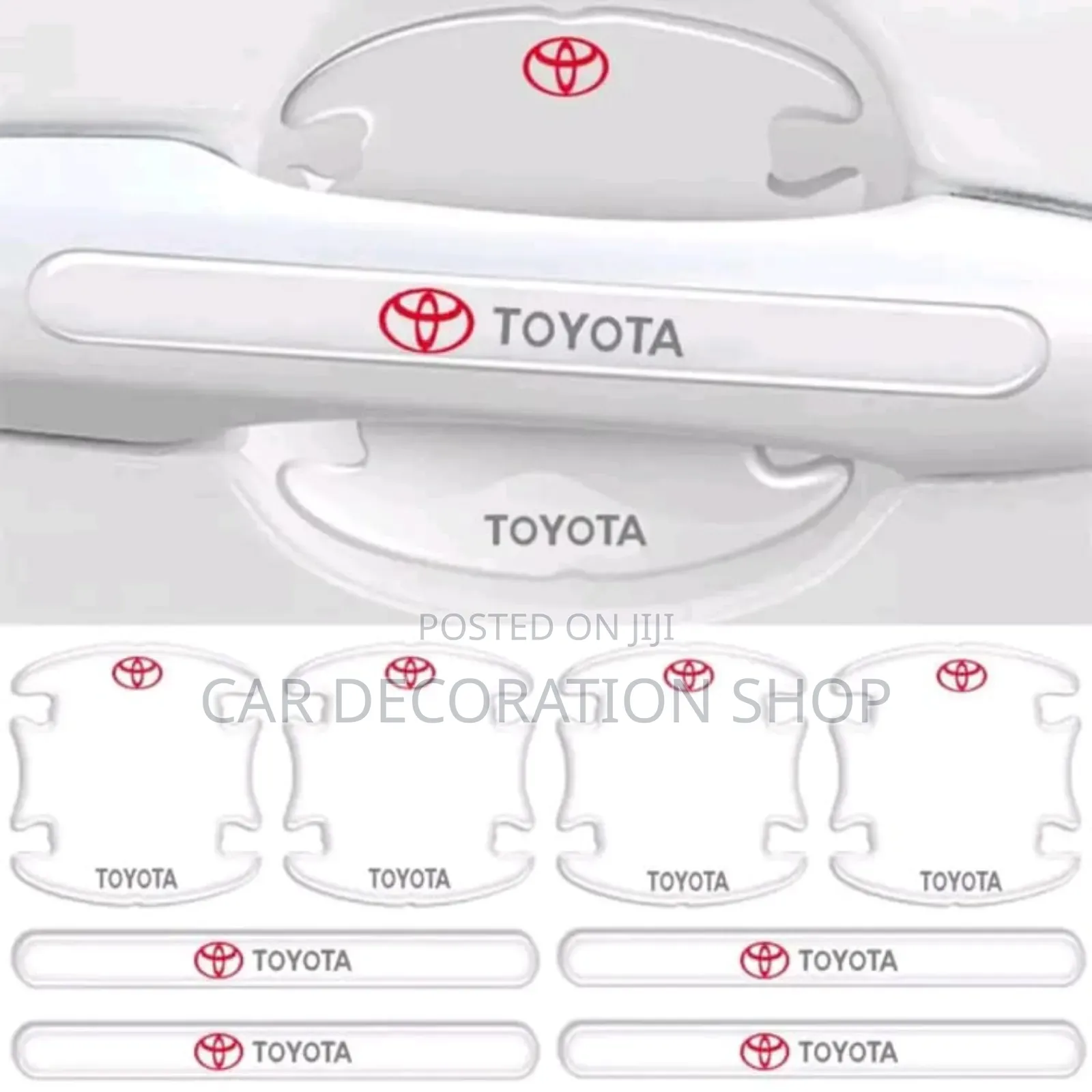 Clear 8pc Toyota Door Handle+Bowl Stickers