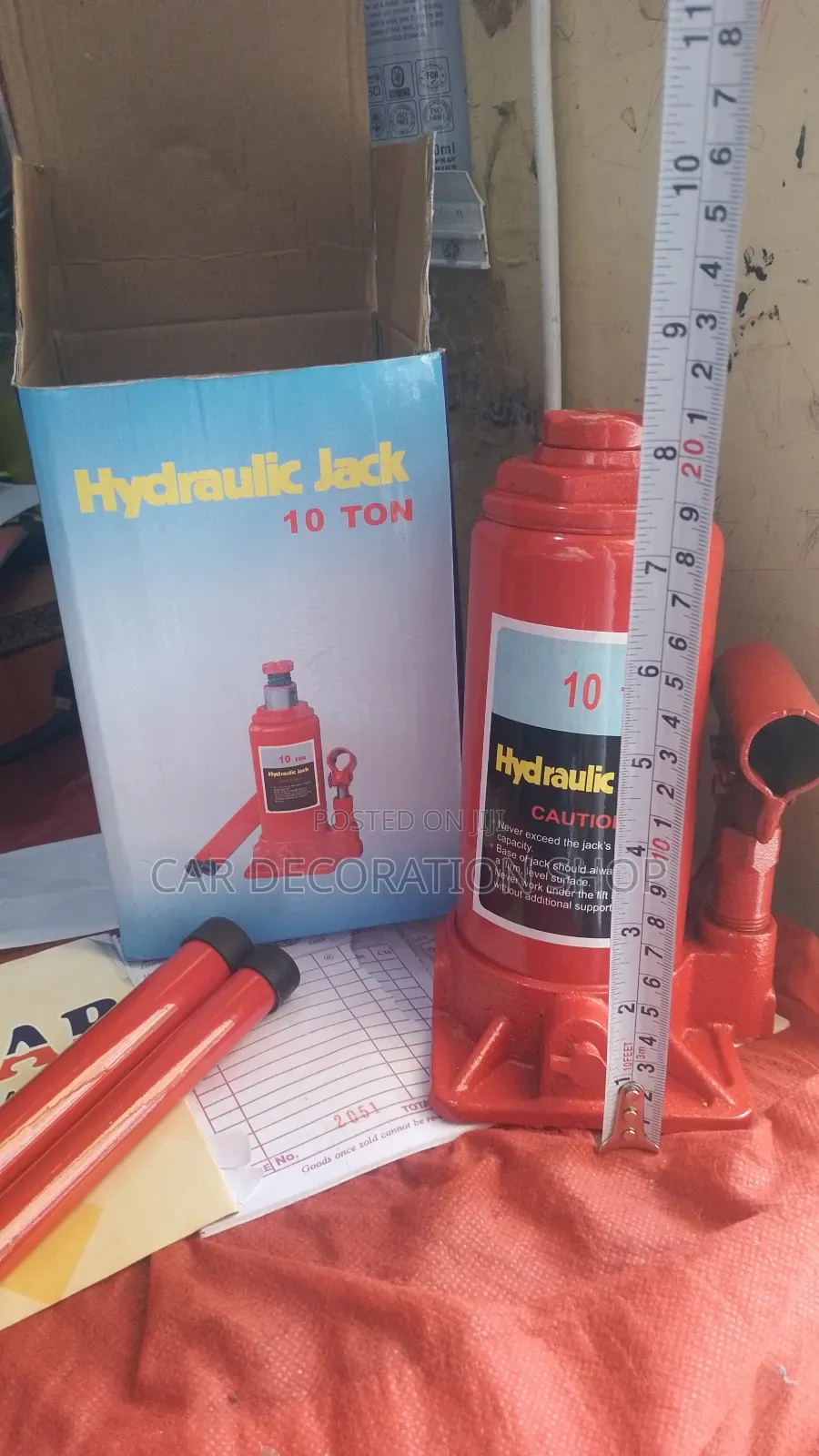 Brand New 10ton Red Hydraulic Bottle Jack for Saloon and 4*4