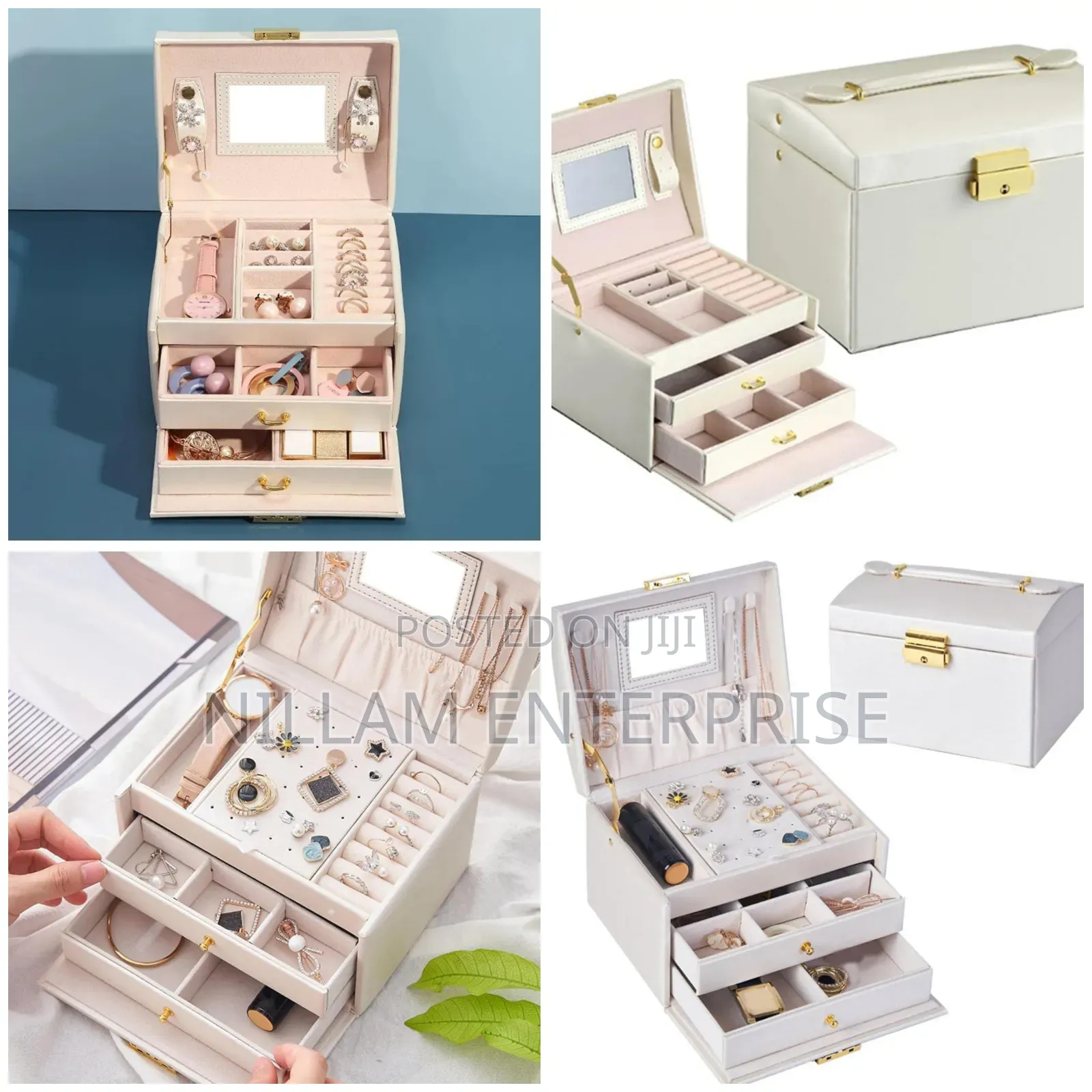 3-Layer Display Jewellery Box With Lock