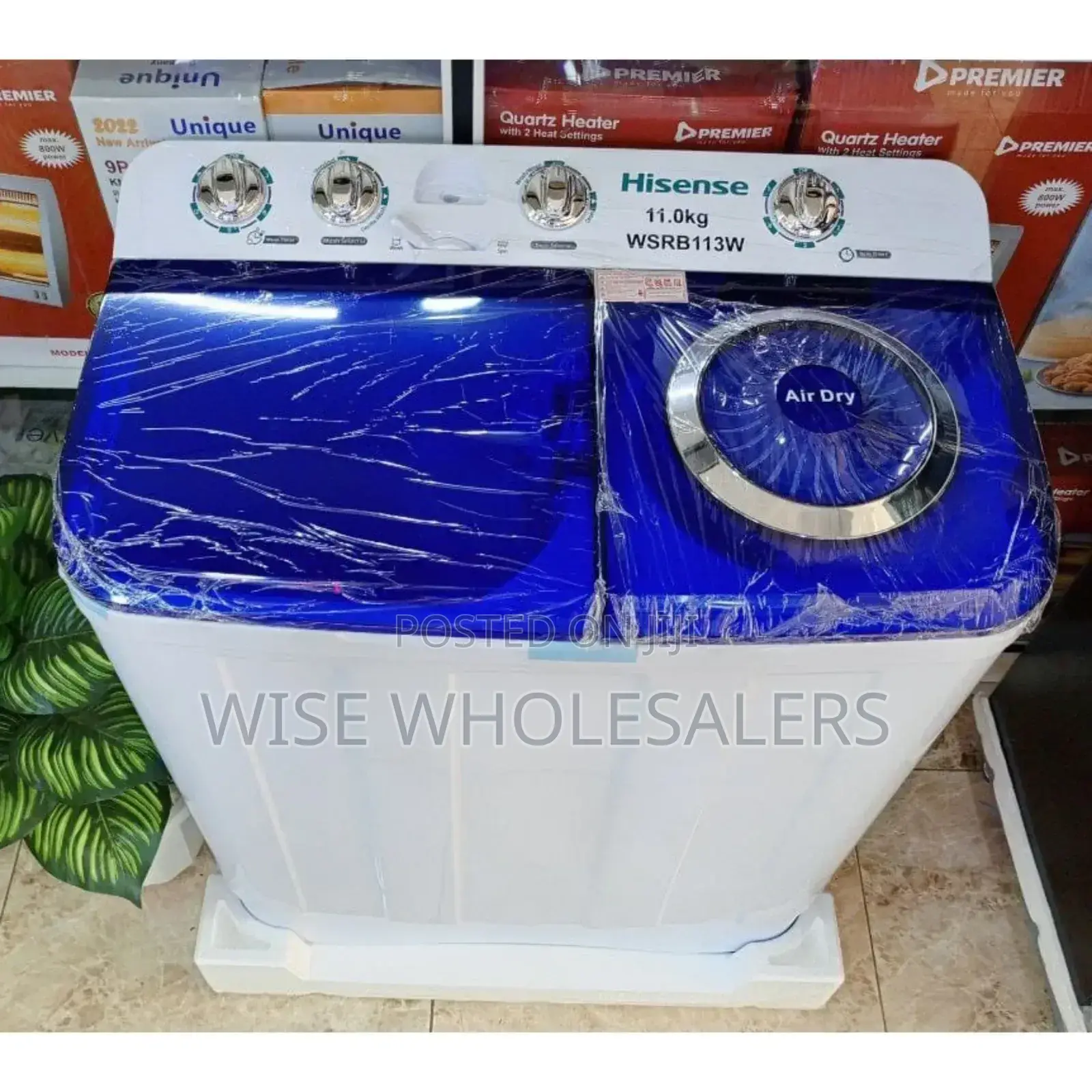 Hisense 7.5kg Twin Tub Washing Machine Wsqb753w Available