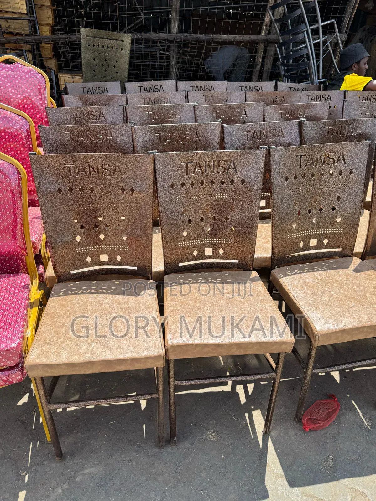 Copper Coated Restaurants And Bar Low Chairs