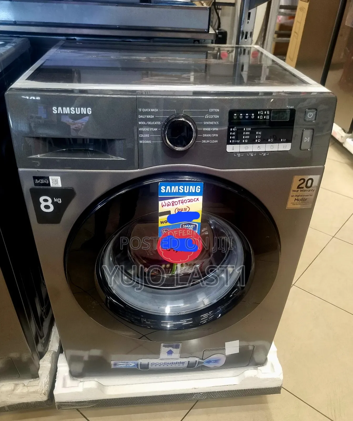 Samsung 8kgs Front Load Washing Machine -Ww80t4020cx
