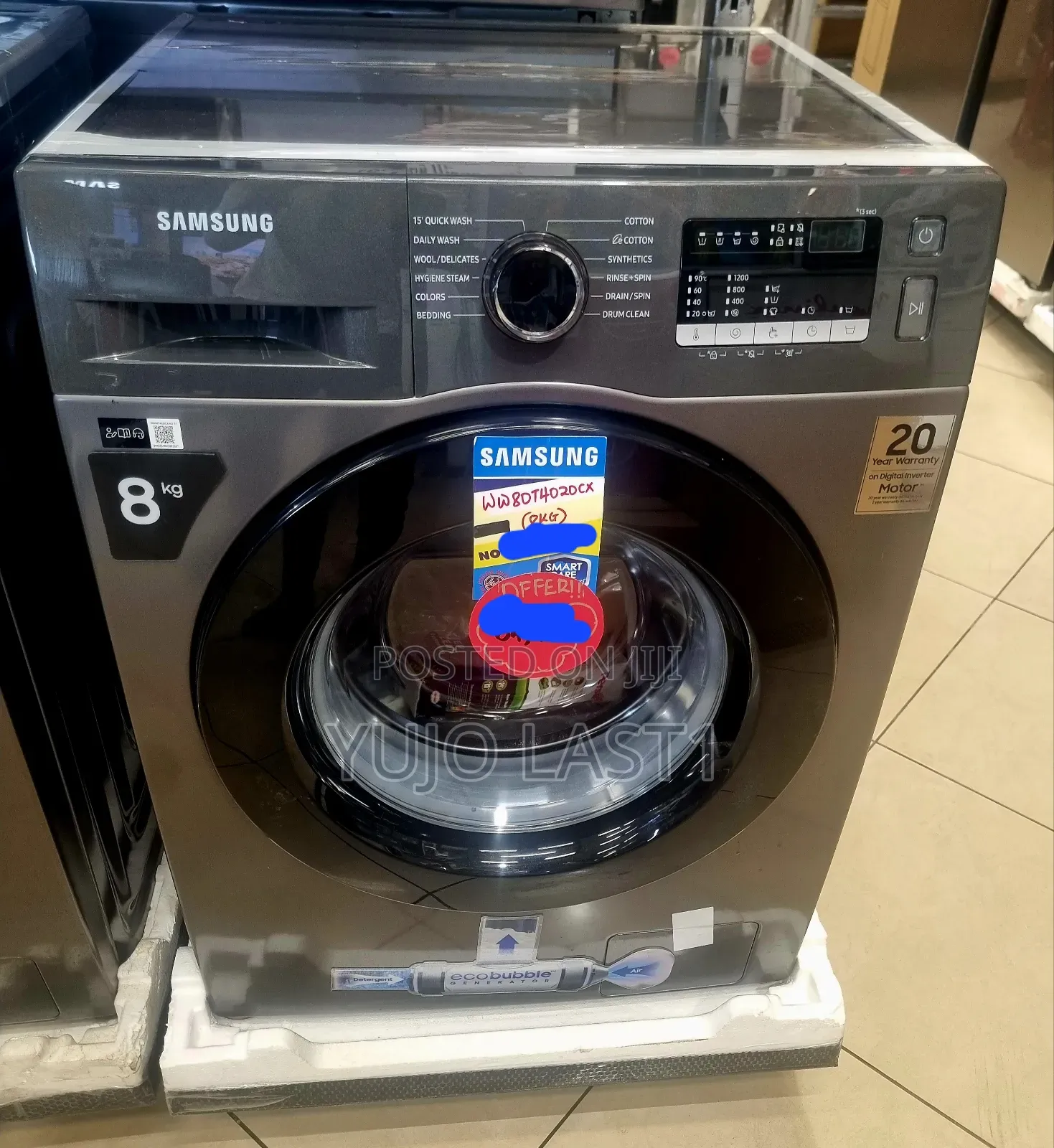Samsung 8kgs Front Load Washing Machine -Ww80t4020cx