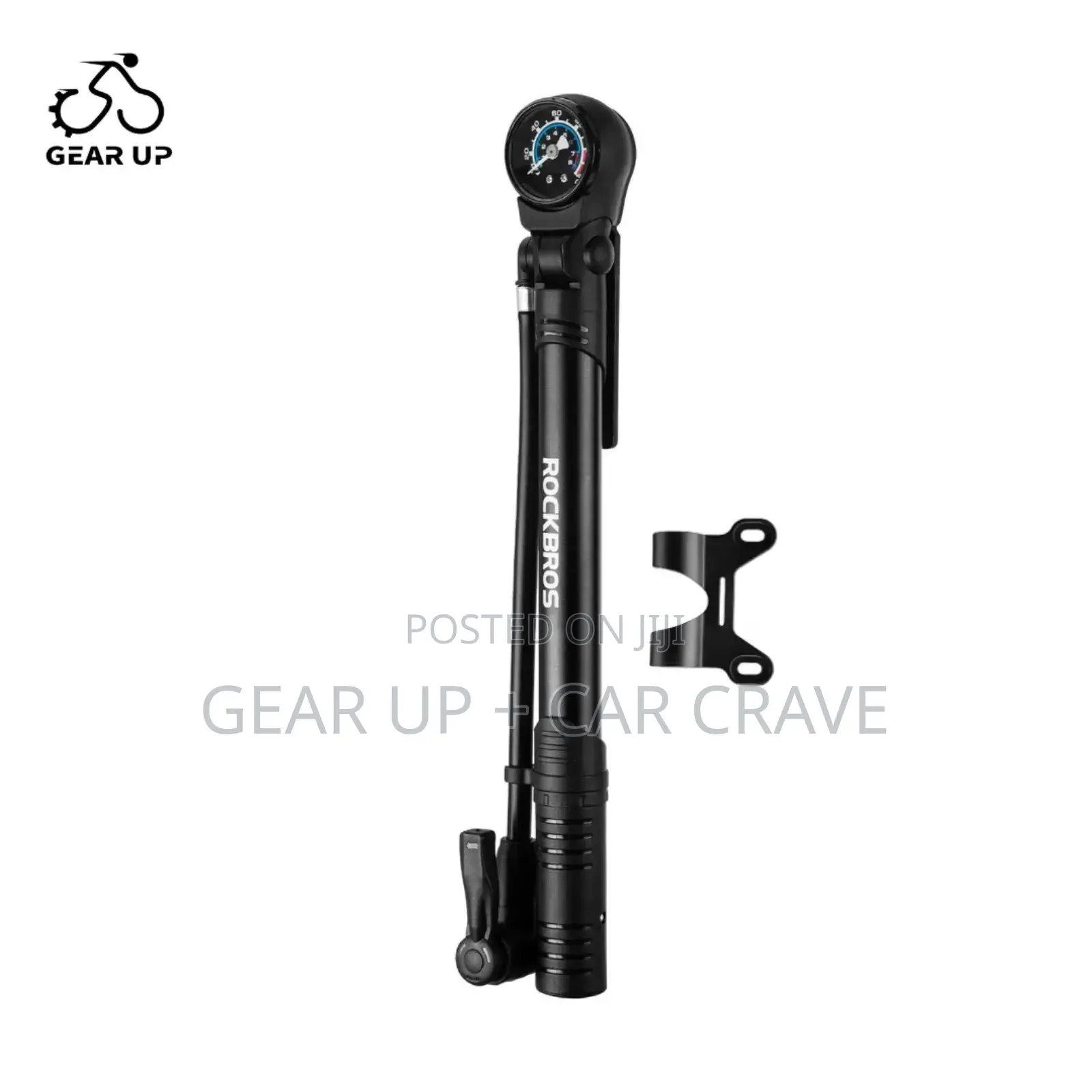 Rockbros Portable 120 Psi Pump With Gauge and Attachment