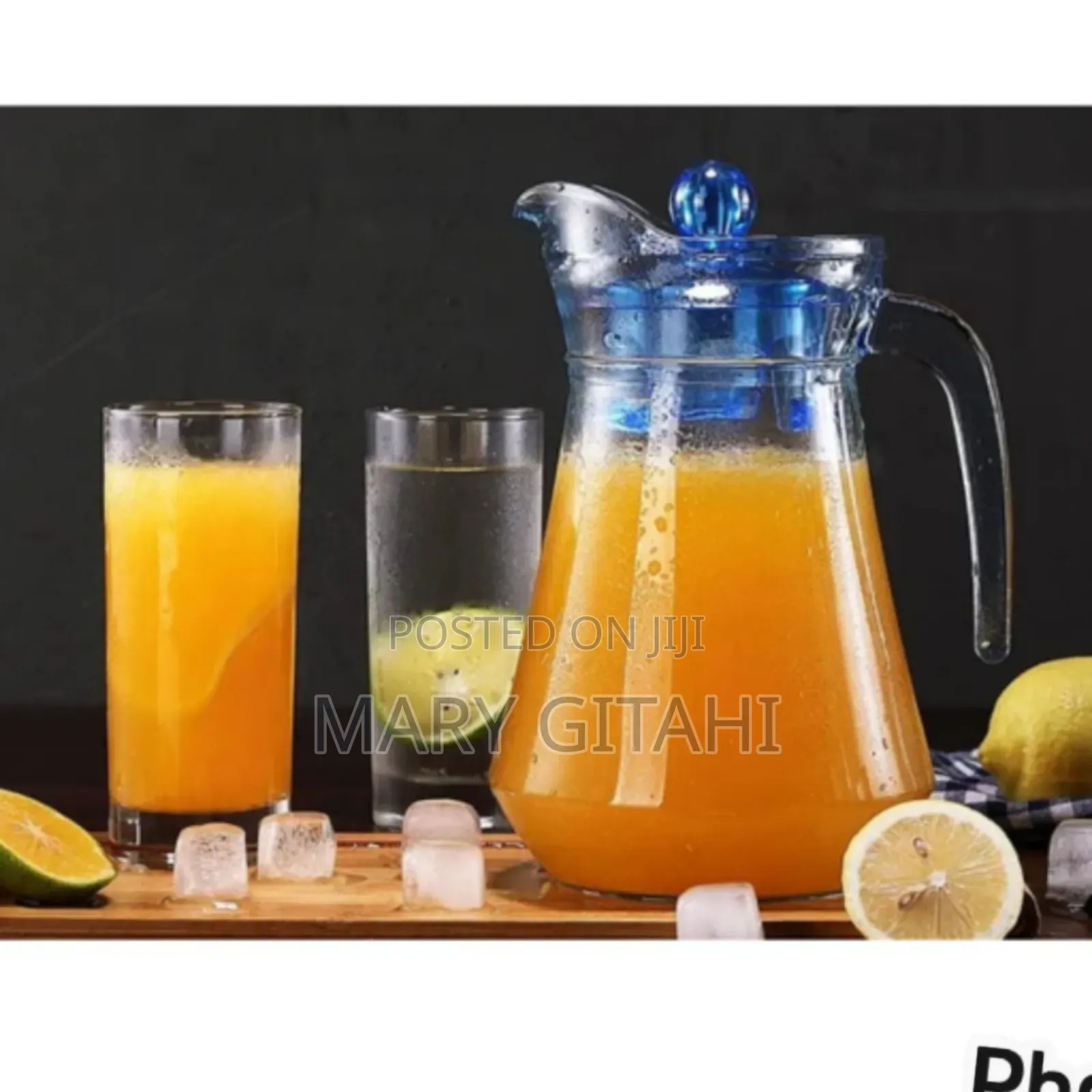 1.3ltrs Glass Jug 
Plus 6pcs Highball Glasses