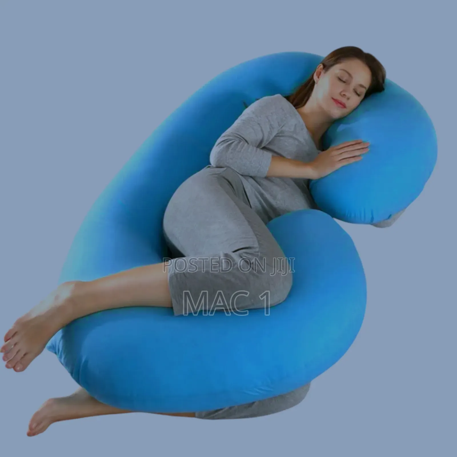 C Shape Blue Pregnancy Pillow