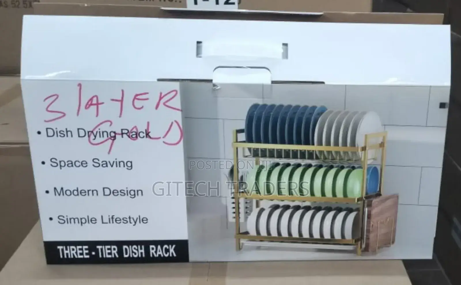 3layer Dishrack Colour Gold