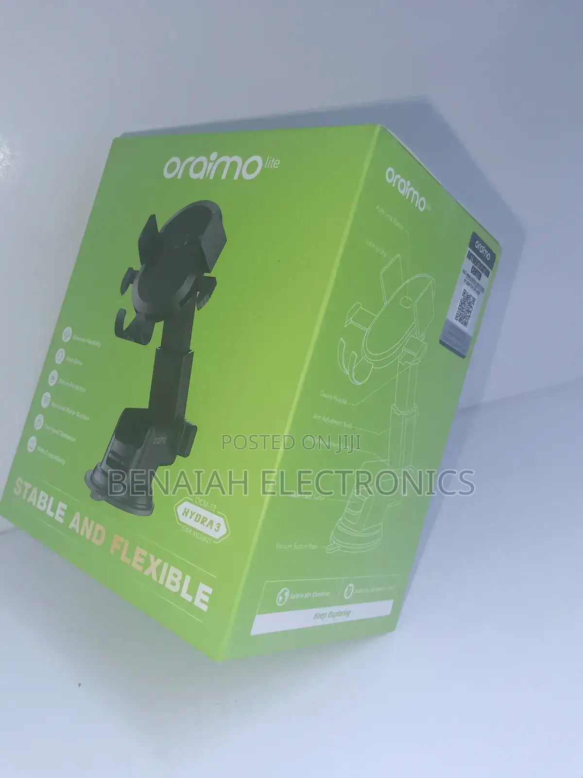 Stable Oraimo Car Holder.Potrait Landscape