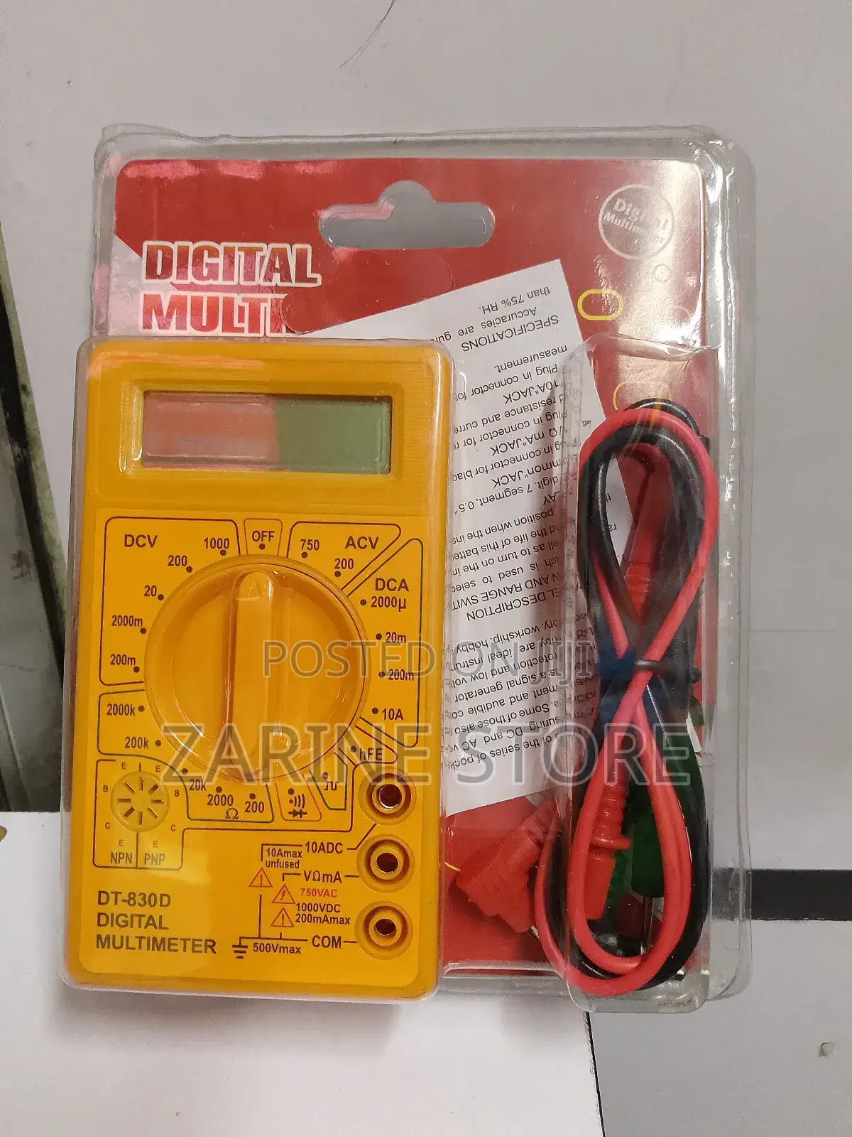 Digital Multimeter Dt-830 to Measure Currency Voltage