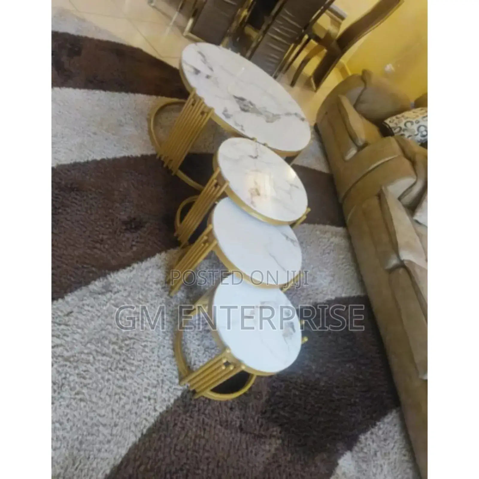4 in 1 Executive Pure Marble Table