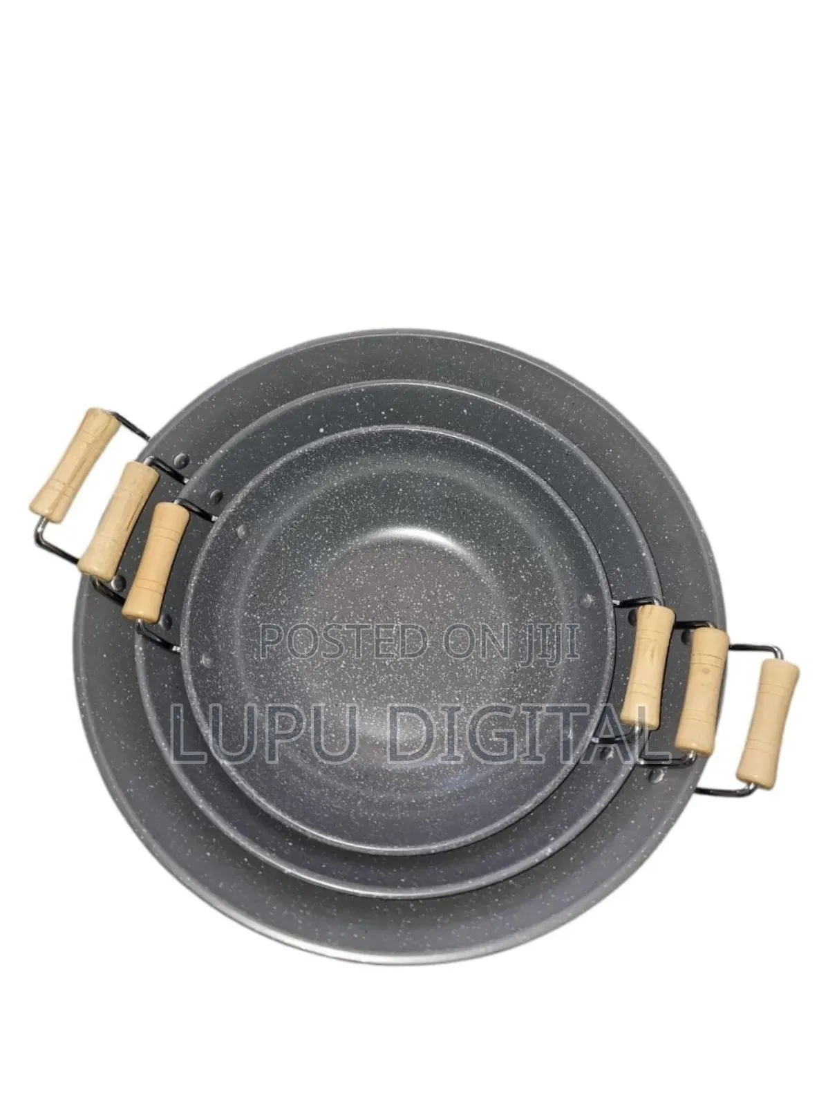 2 Handles Granite Nonstick Deep Pans
