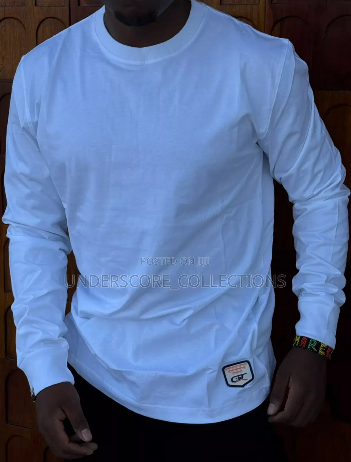 White Long Sleeved Men's T-Shirts