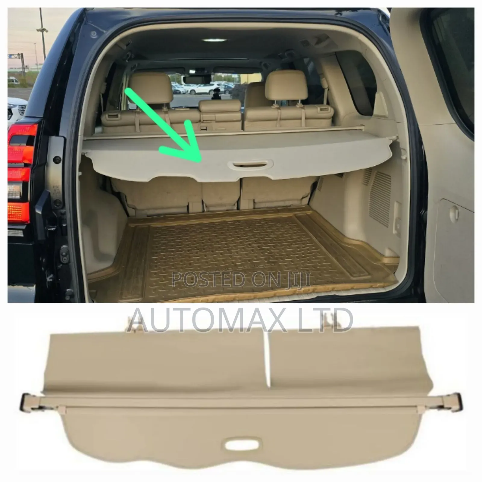 Clean Beige Luggage (Boot) Cover for Prado Fj160/150, Tx,Tz