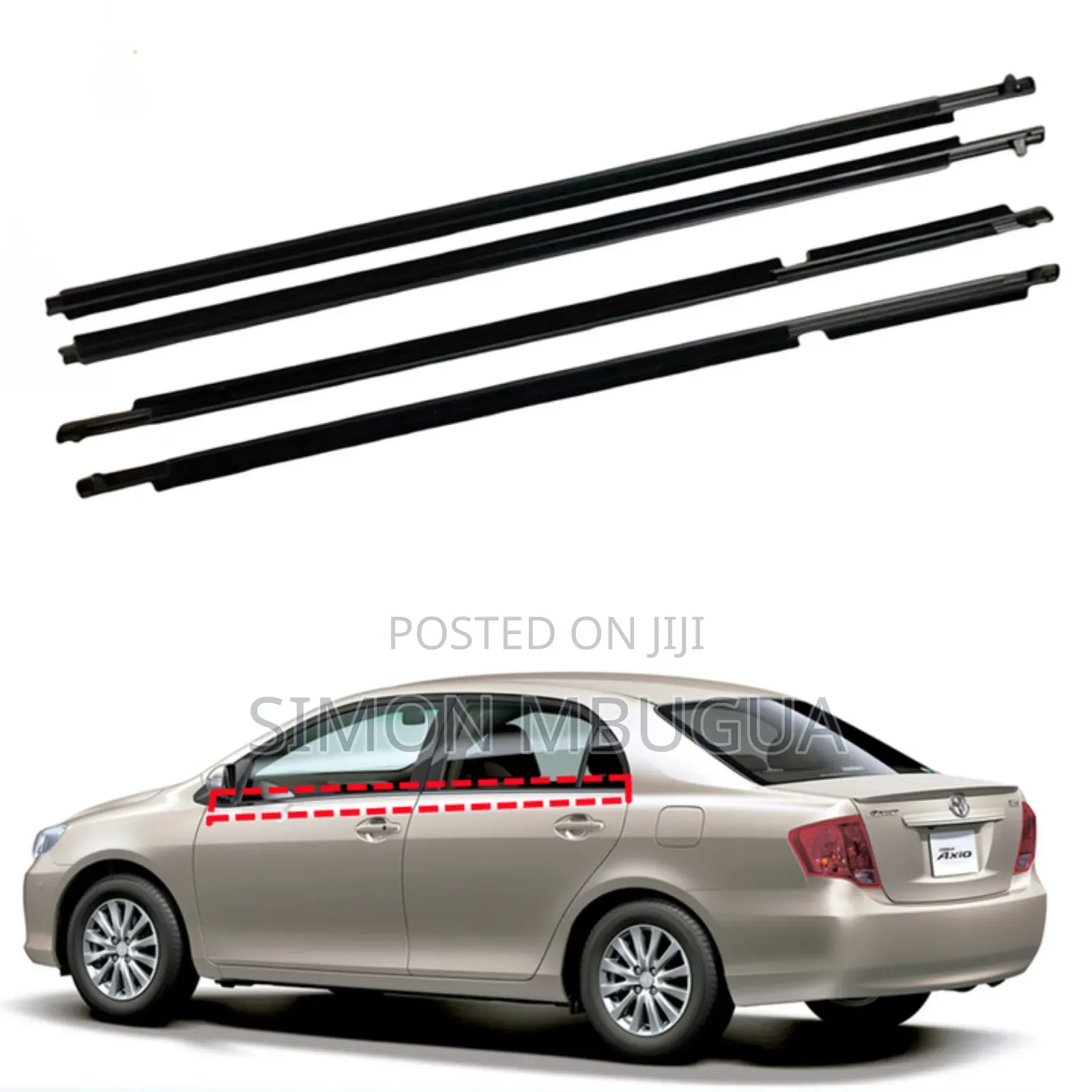 Toyota Axio 2007-2012 Weather Strips(Black)