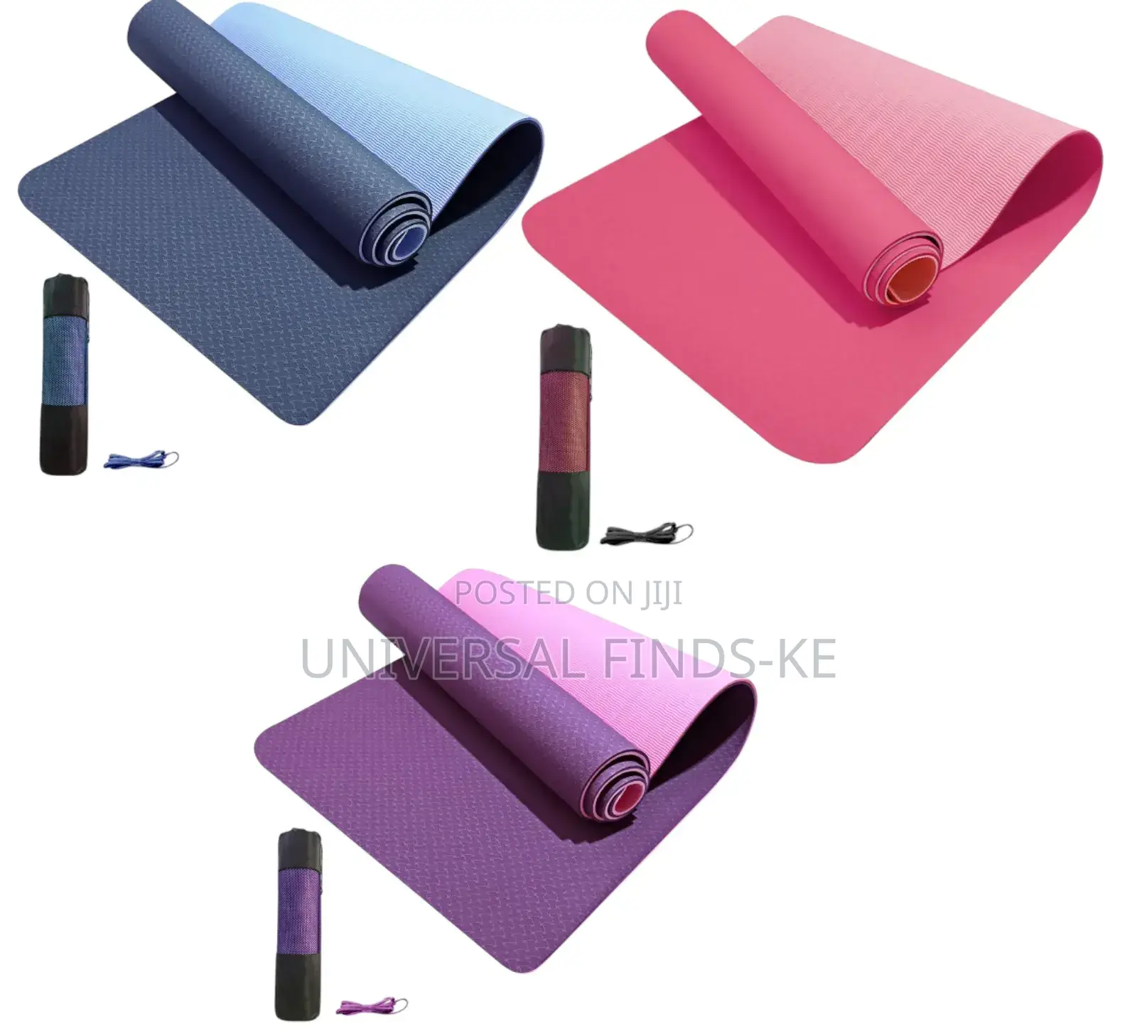 Yoga Mat 6mm | Non-Slip | Blue, Pink, Purple – Best Price!