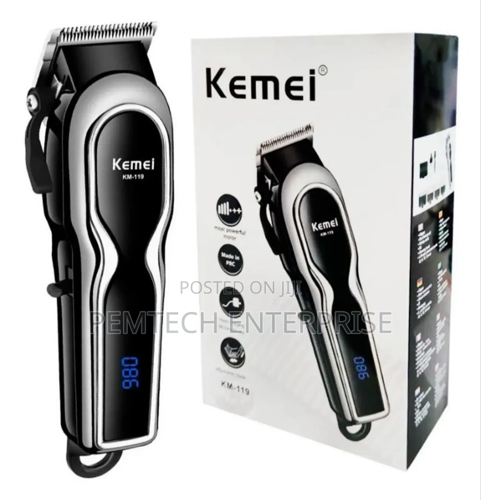 Kemei Km-119 Cordless Hair Clipper