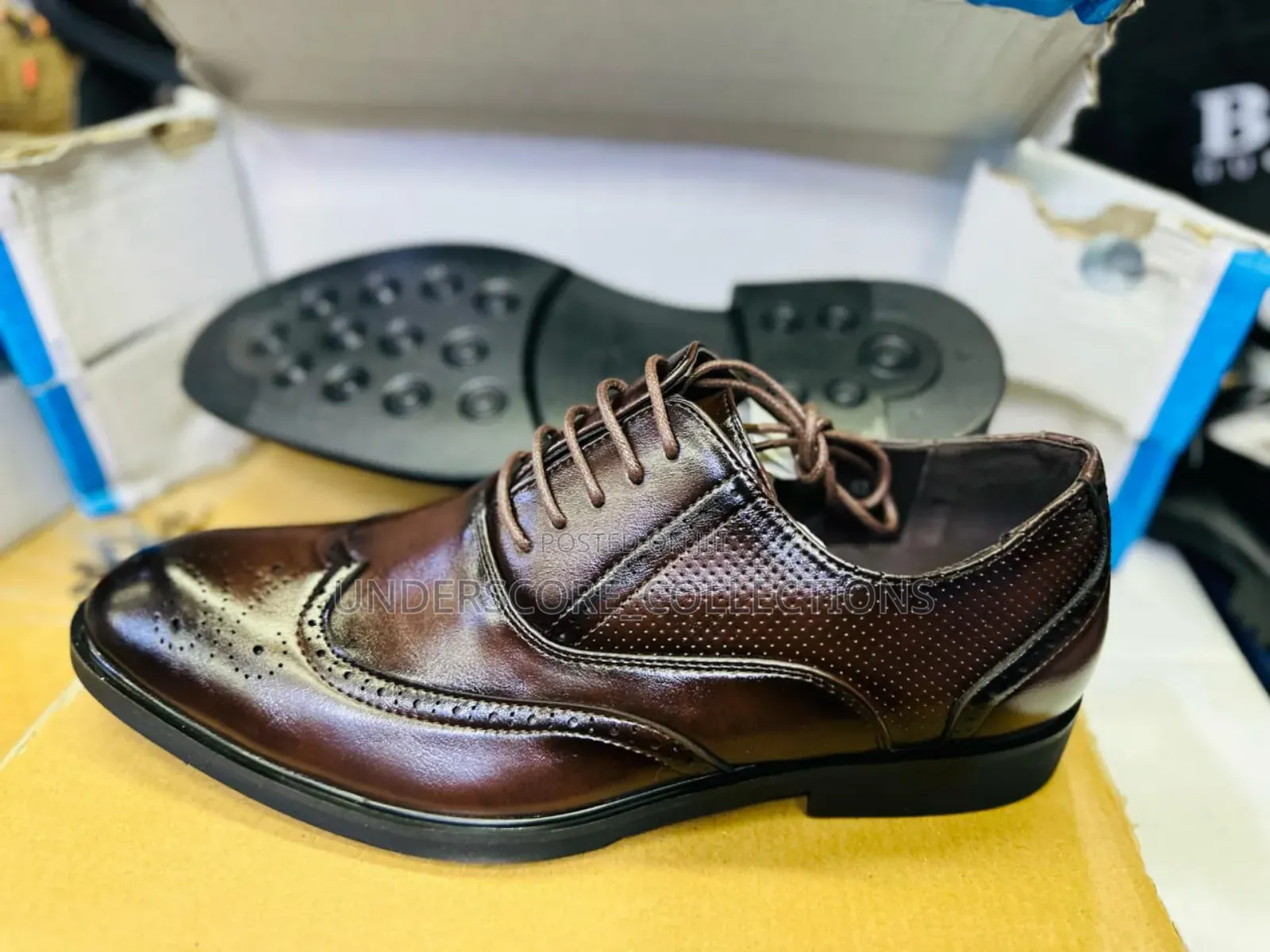 Executive Men Black Leather Shoes With Laces