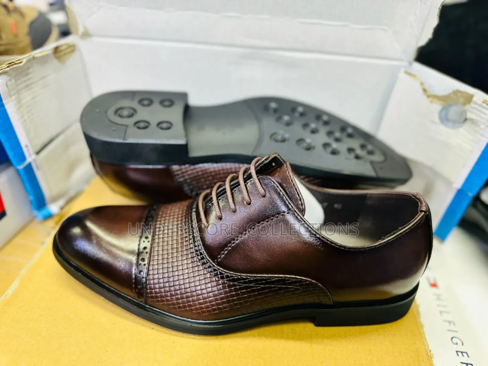 Executive Men Oxford Leather Shoes With Laces