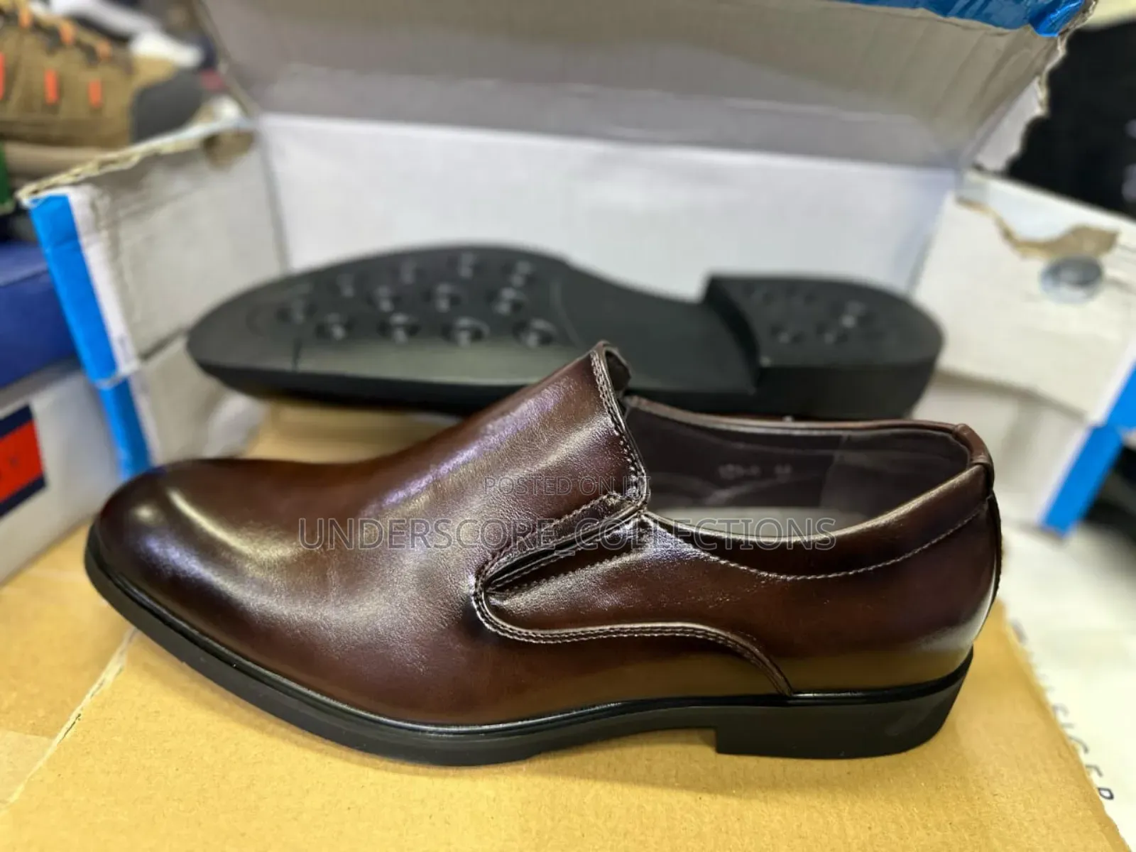 Executive Men Black Leather Shoes Without Laces