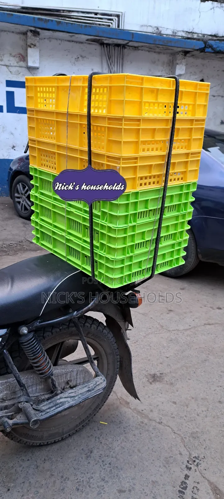 Yellow,Green Plastic Crates
