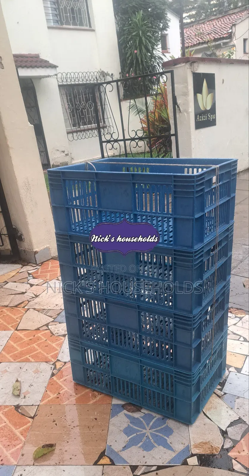 Blue Medium Plastic Crates