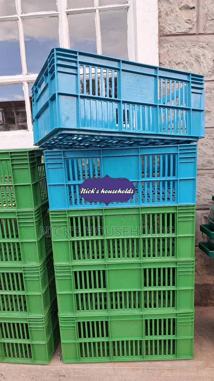 Jungle Green Polystack Plastic Crates