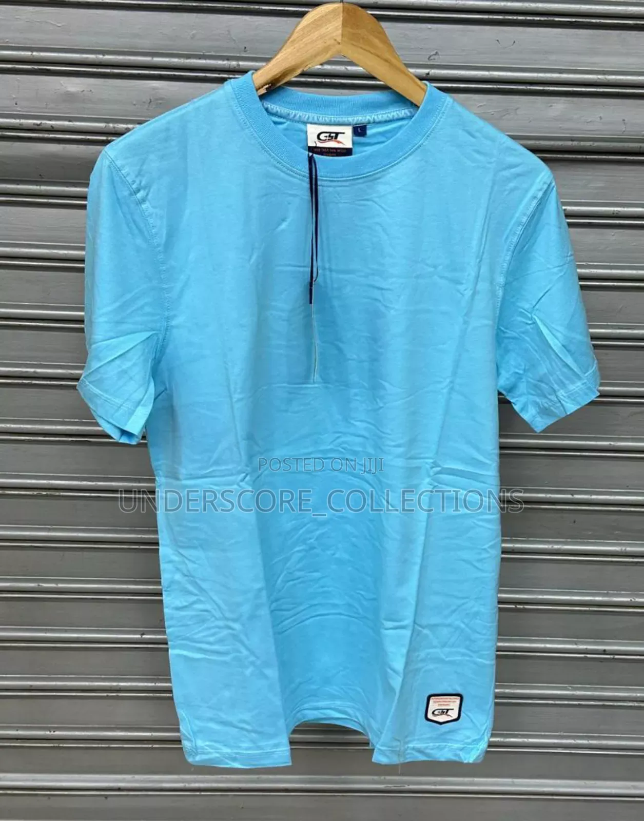 Light Blue Short Sleeved Men's T-Shirts