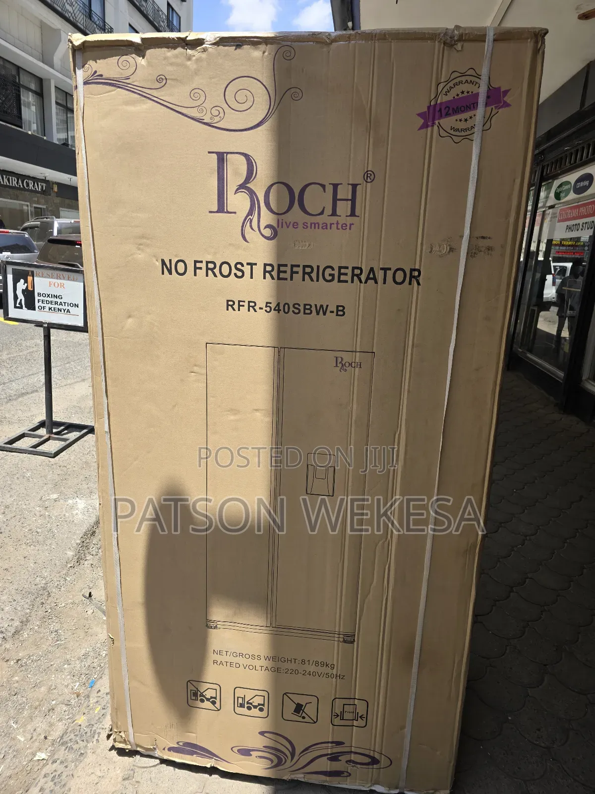 Roch 439l Side by Side Fridge RFR-540-SBWB