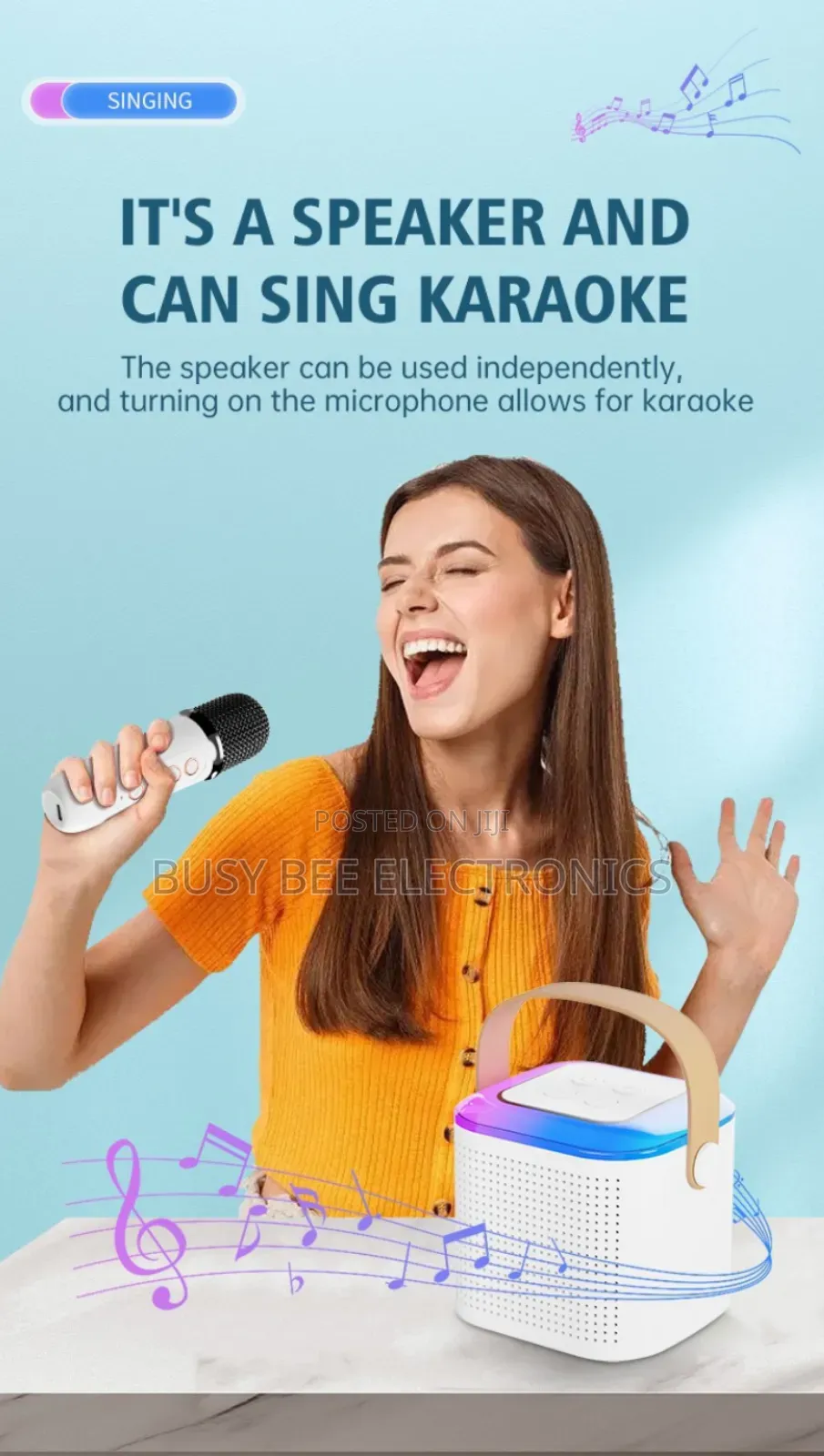 Karaoke Microphone and a Speaker