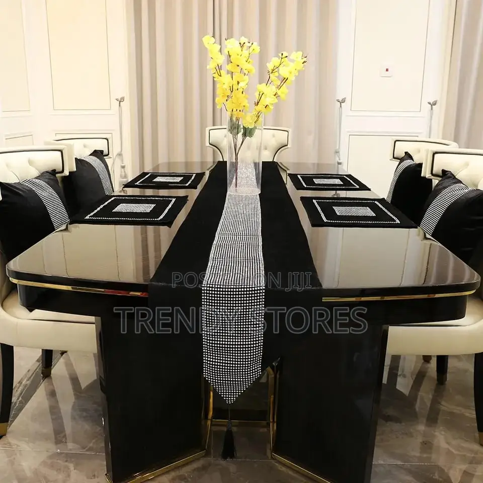Black Flannel 13 Pcs Table Set