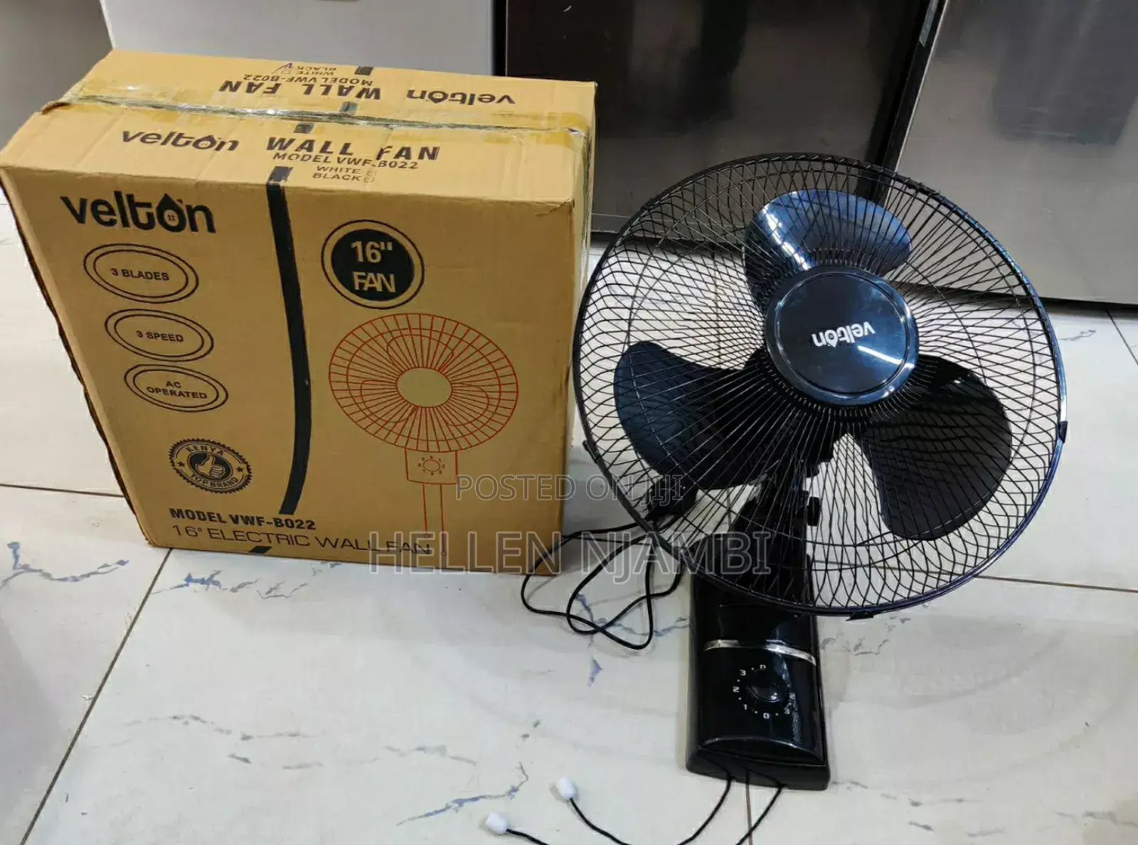 *Velton Wall Fan 16"