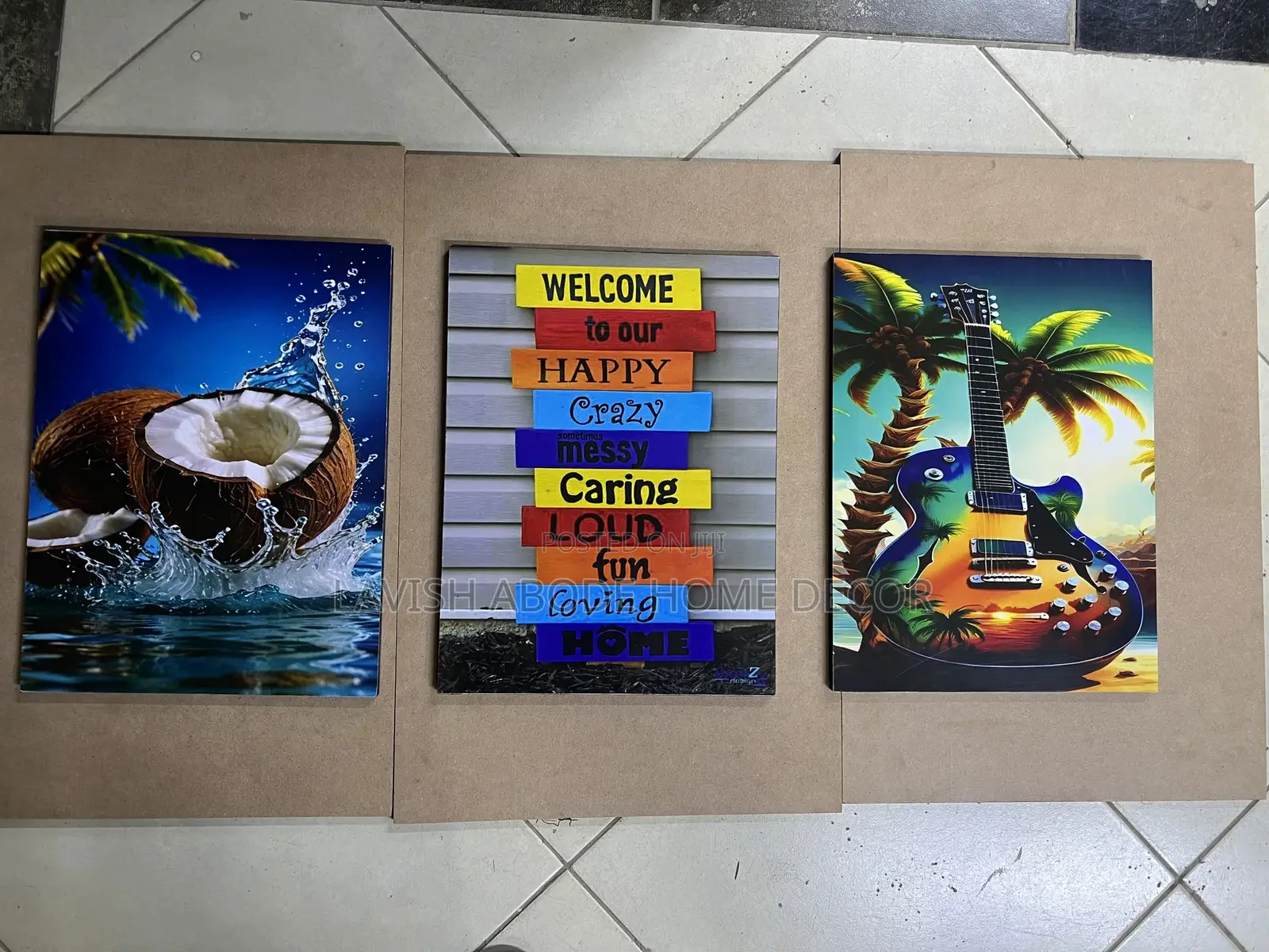 Beach Vibes 3 Piece Wall Hanging Wall Art