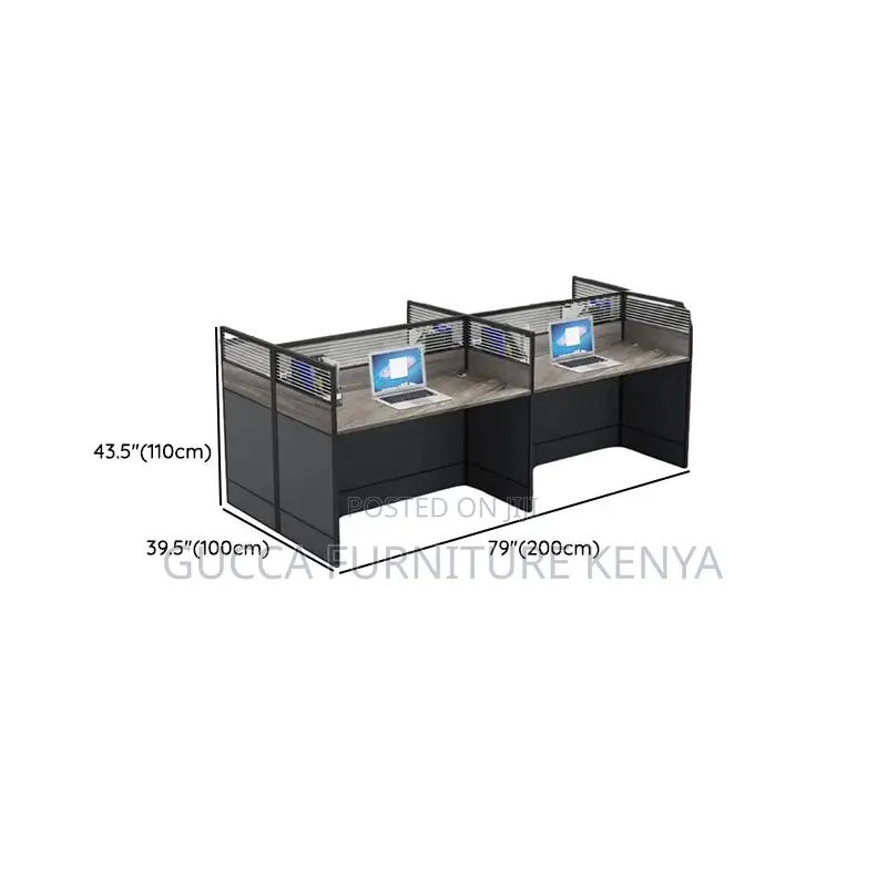 Workstations: Engineered Wood 4-Way Office Workstation