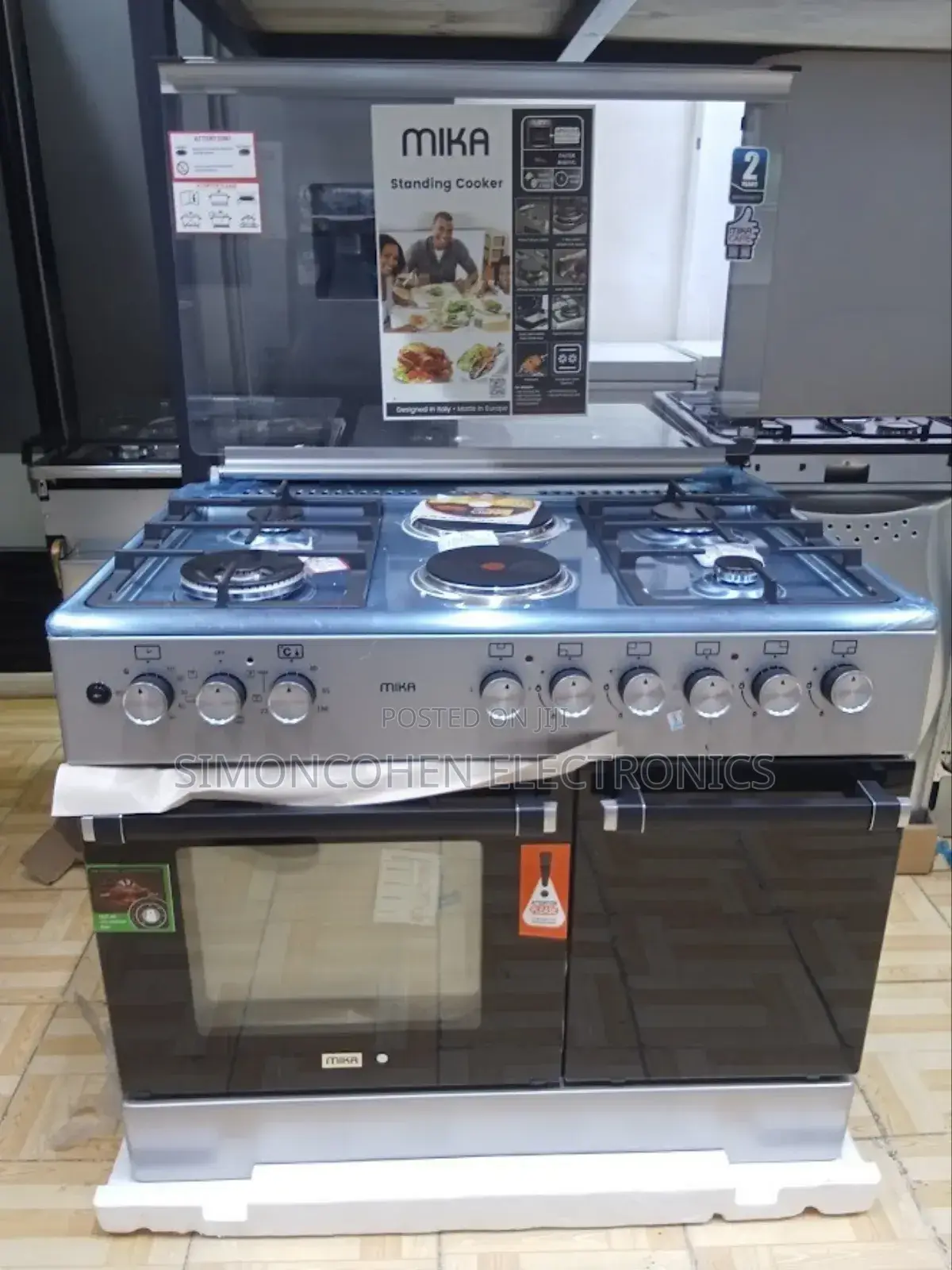 Mika 60×90cm Standing Cooker With Gas Cylinder Cabinet