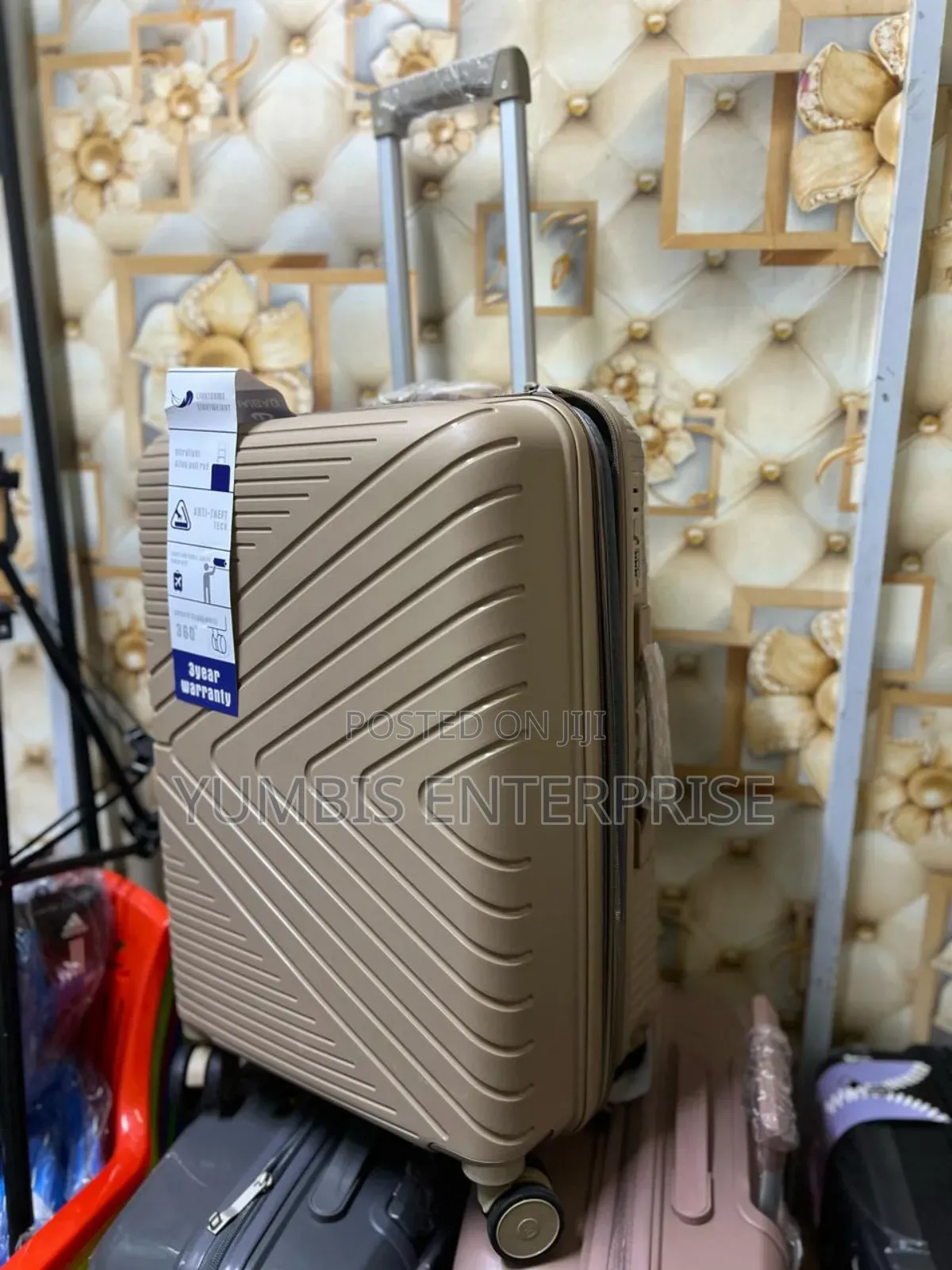 Brown Single Pc Medium - Rubber__suitcase at 3999