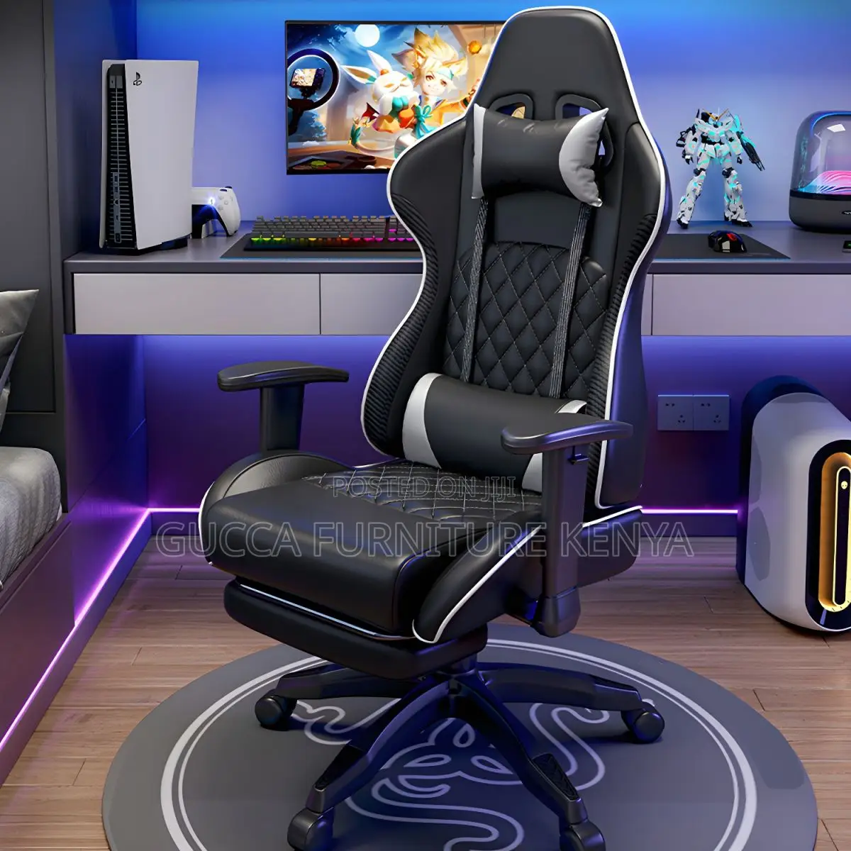 Office Chairs: Modern Leather Office Gamer Chair With Wheels