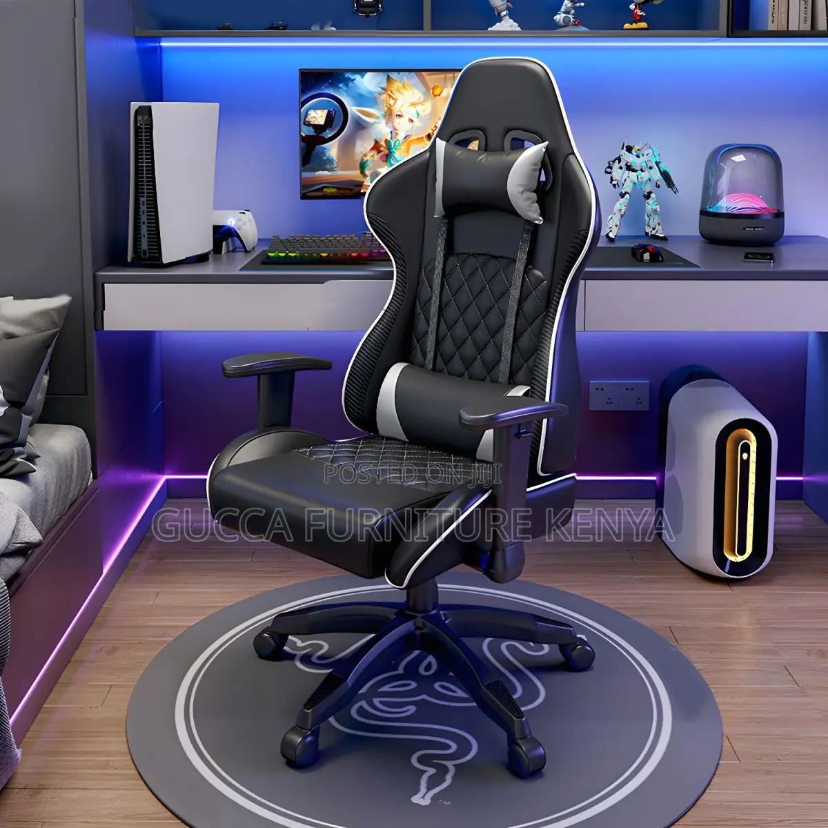 Office Chairs: Modern Leather Office Gamer Chair With Wheels