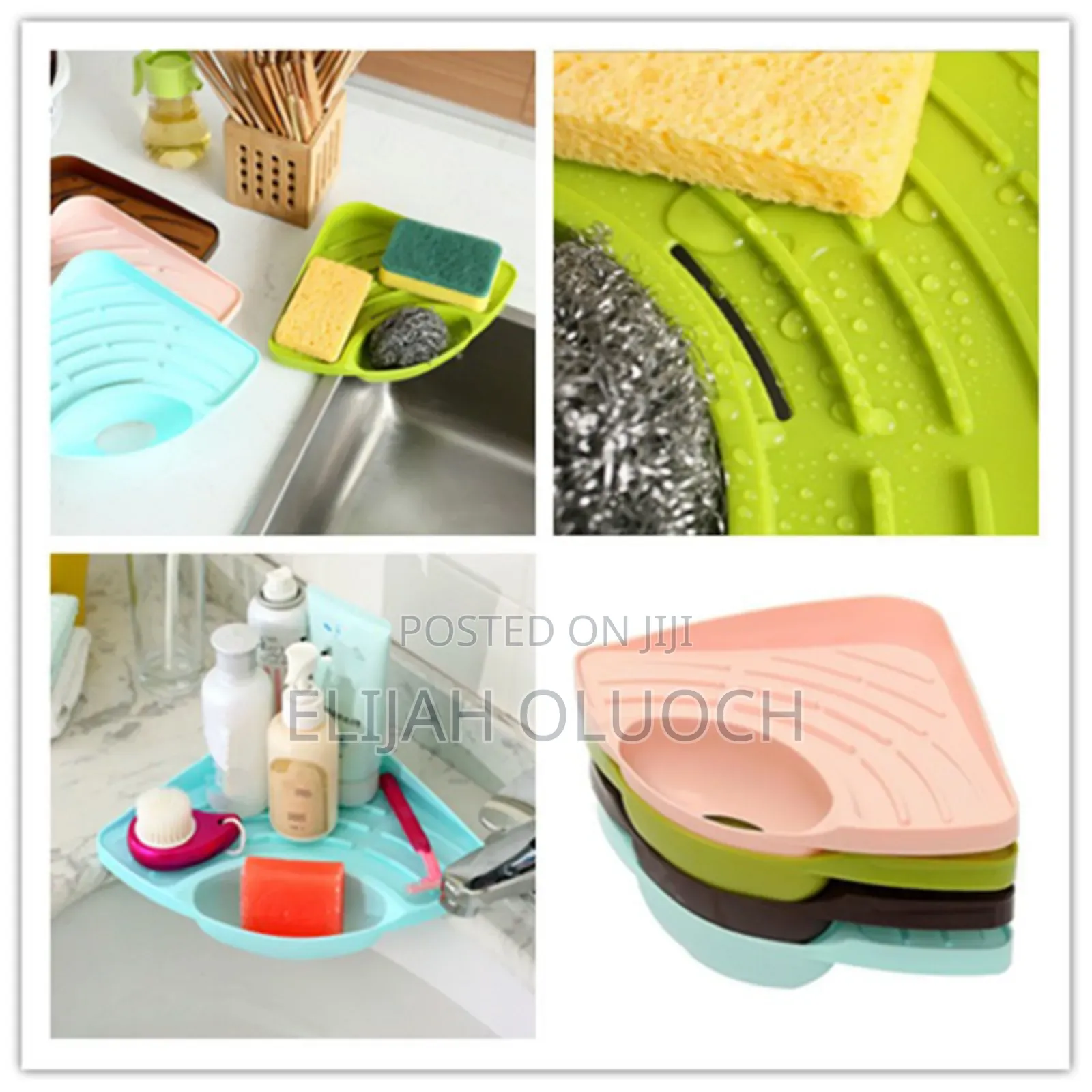 Sink Top Triangle Silicon Pad Organizer