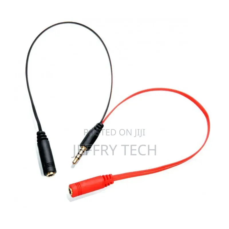 3.5mm Aux Audio Splitter M-2f (1 Mic 1 Headphone)