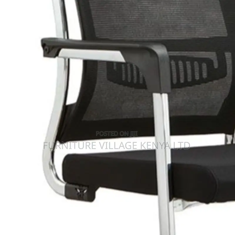 Upholstered Task Chair in Ink With Ergonomic Armrest
