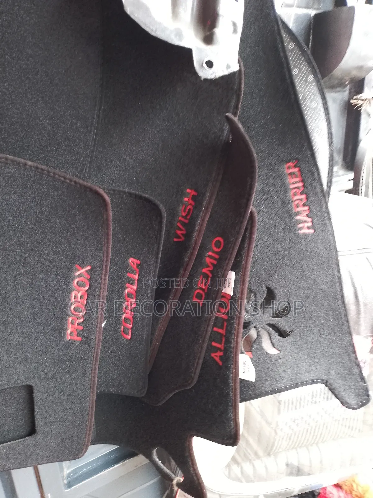 Black Fabric Branded Dashboard Mat for Different Car Models