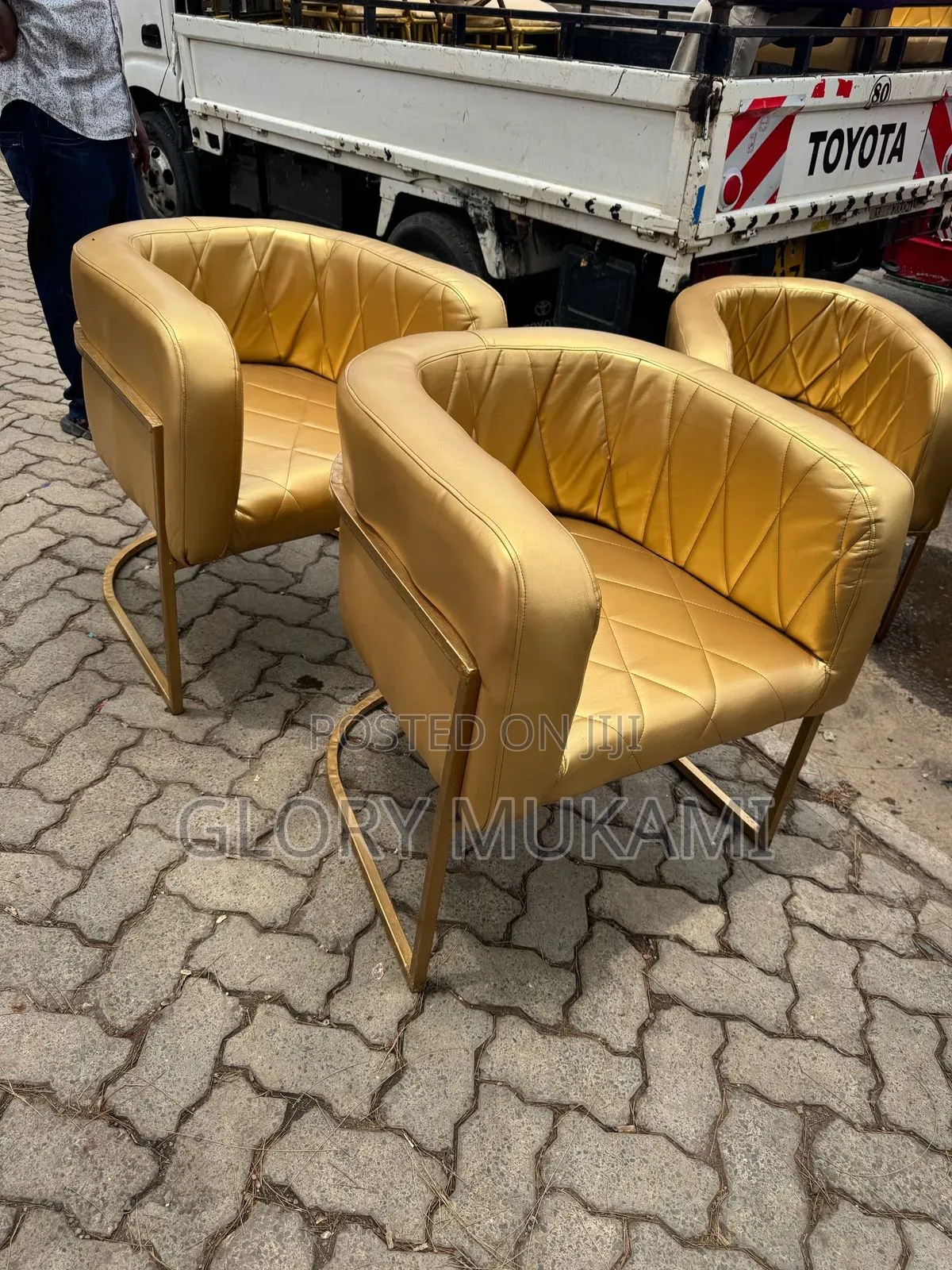 Gold Manicure Chairs /Styling Chairs