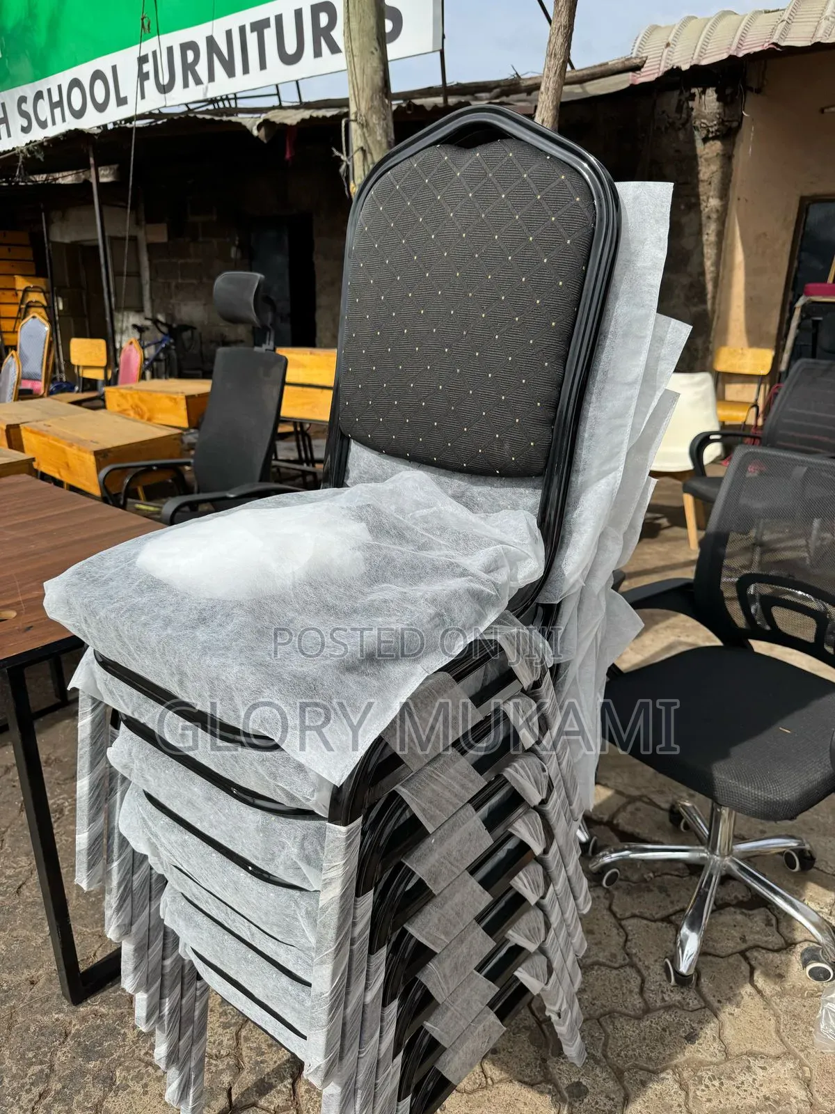 Black Conference Chairs With Black Coat