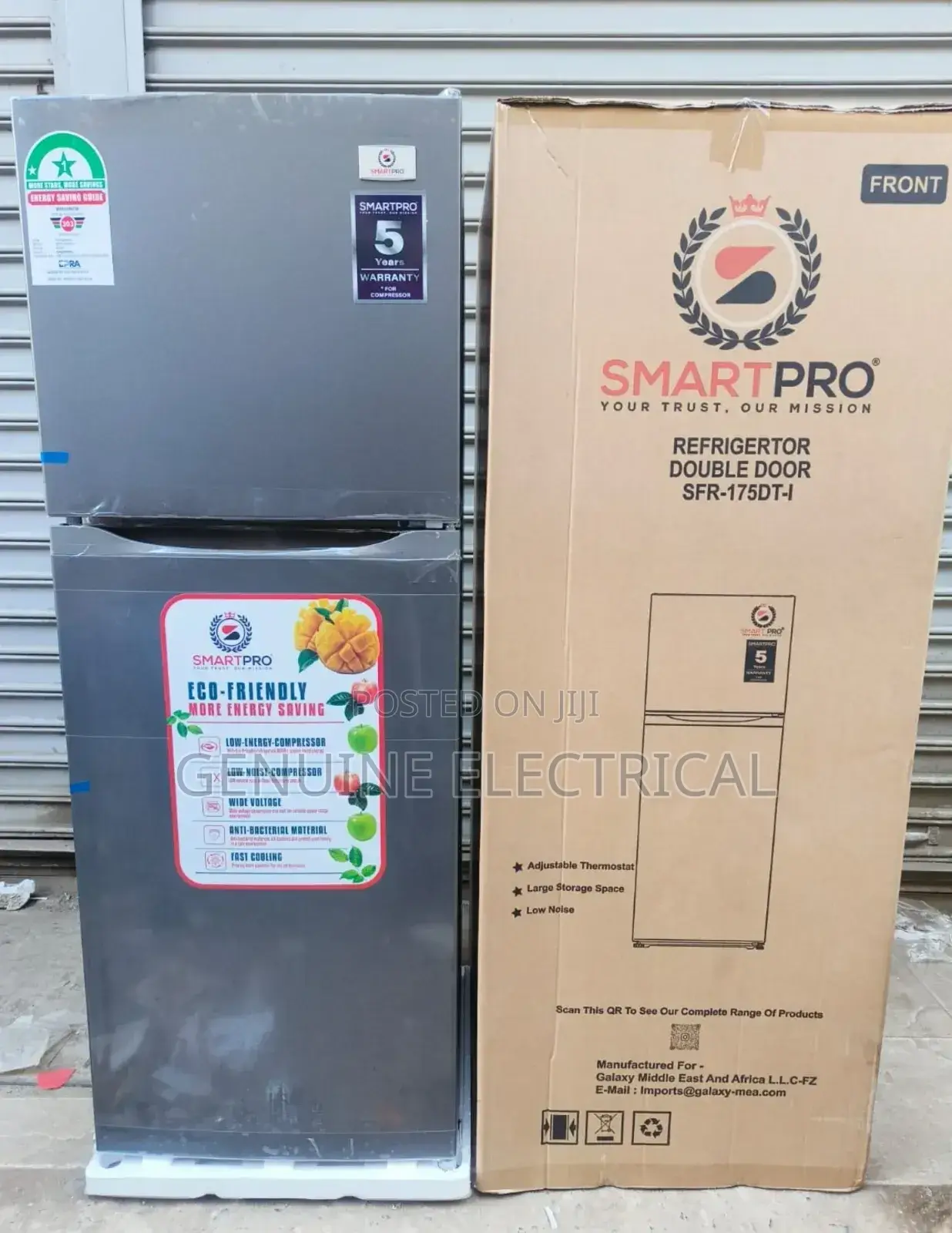 Smartpro 138litres Double Door Fridge