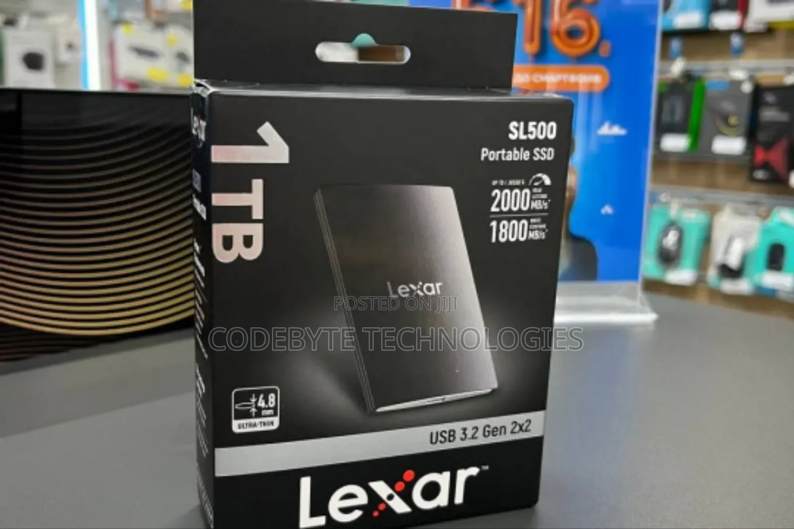 Lexar Sl500 Portable External SSD 1tb - Black