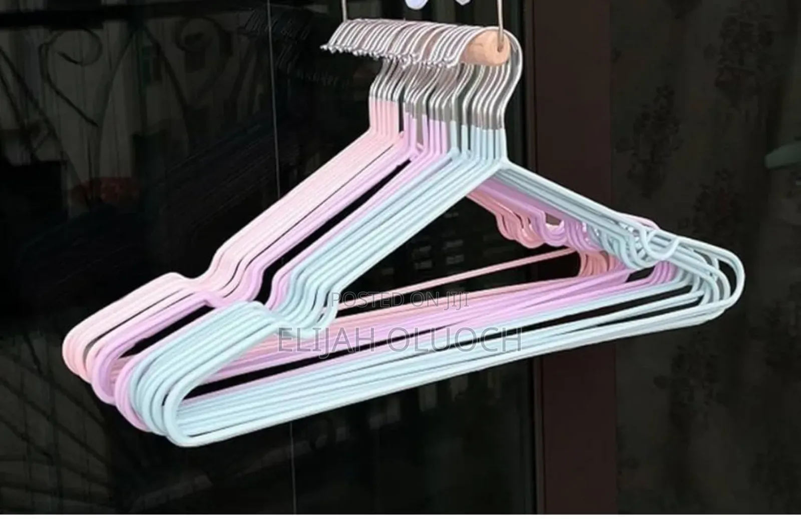 10pc Pack of Coloured Steel Hangers